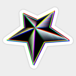 RGB Nautical Star Sticker